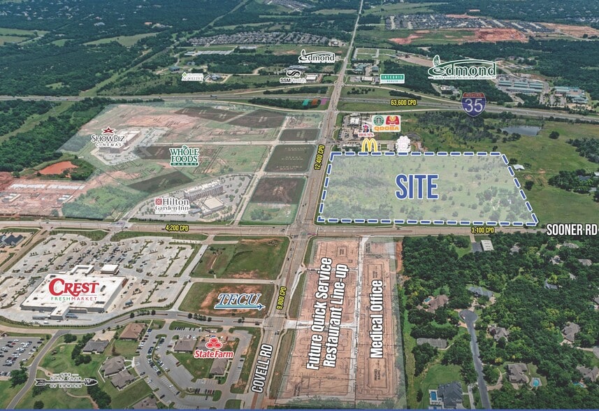 SE/C of E Covell Rd & N Sooner Rd, Edmond, OK à vendre - Photo principale – Image 1 sur 1