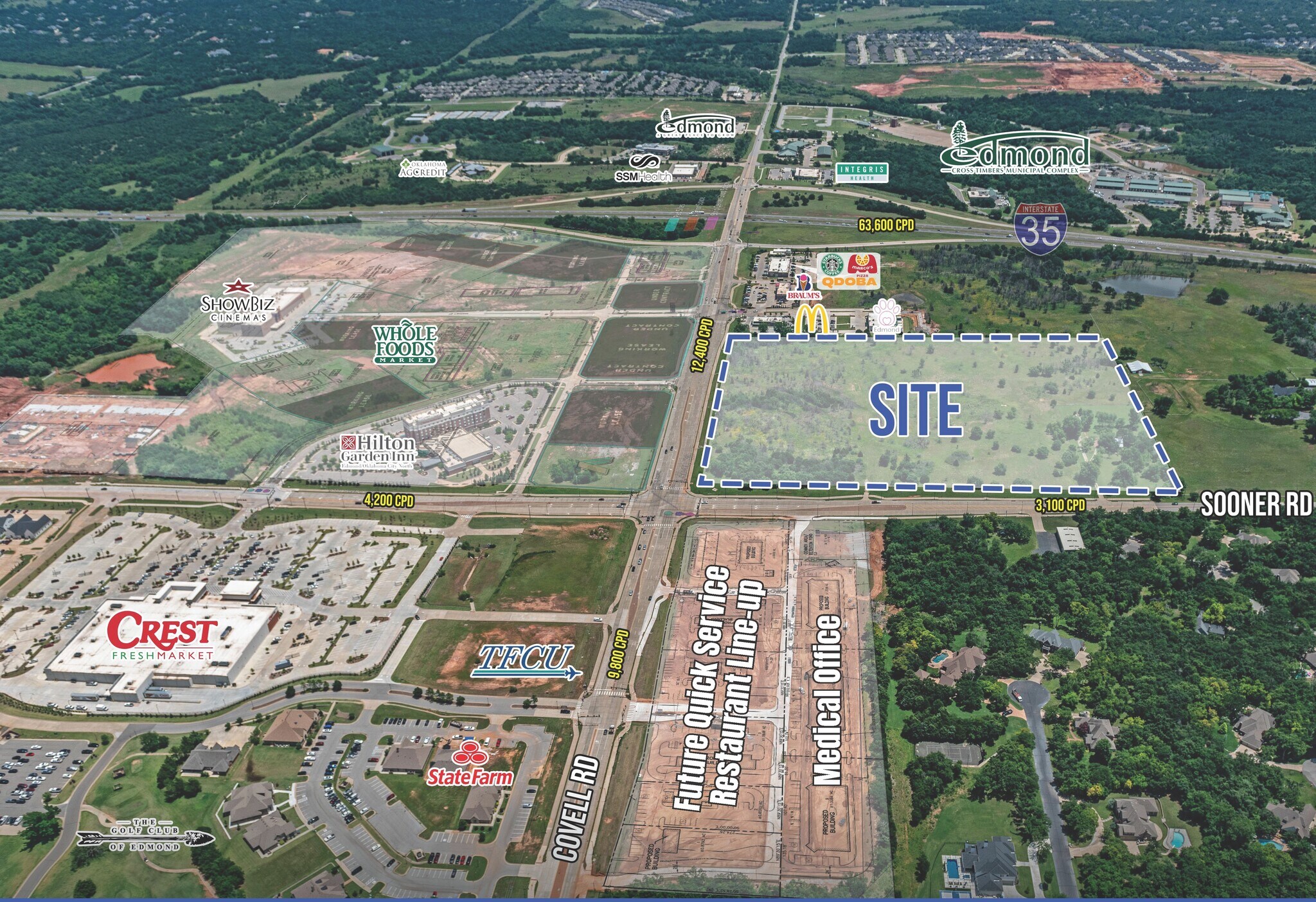 SE/C of E Covell Rd & N Sooner Rd, Edmond, OK à vendre Photo principale– Image 1 sur 2