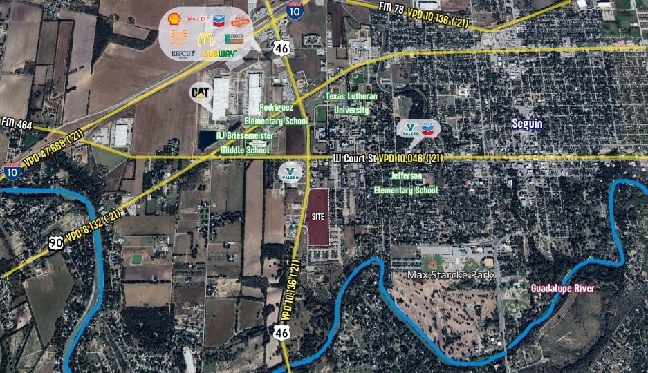 Hwy. 46 & Jefferson Ave., Seguin, TX à vendre - Aérien – Image 2 sur 4