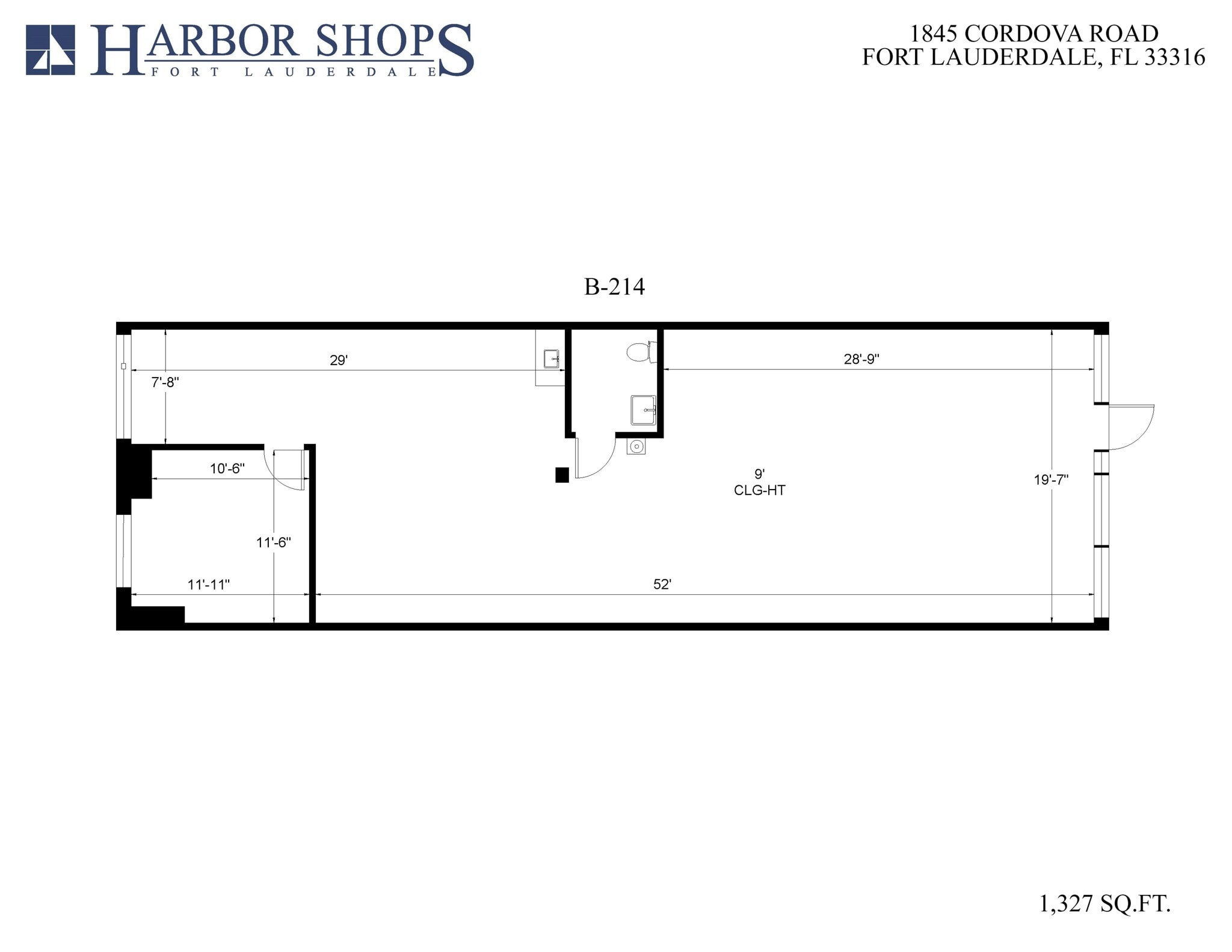 1800-1940 SE Cordova Rd, Fort Lauderdale, FL à louer Plan de site– Image 1 sur 1