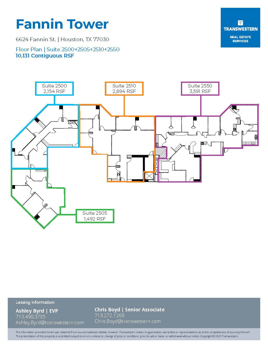 6624 Fannin St, Houston, TX à louer Plan d’étage– Image 1 sur 1