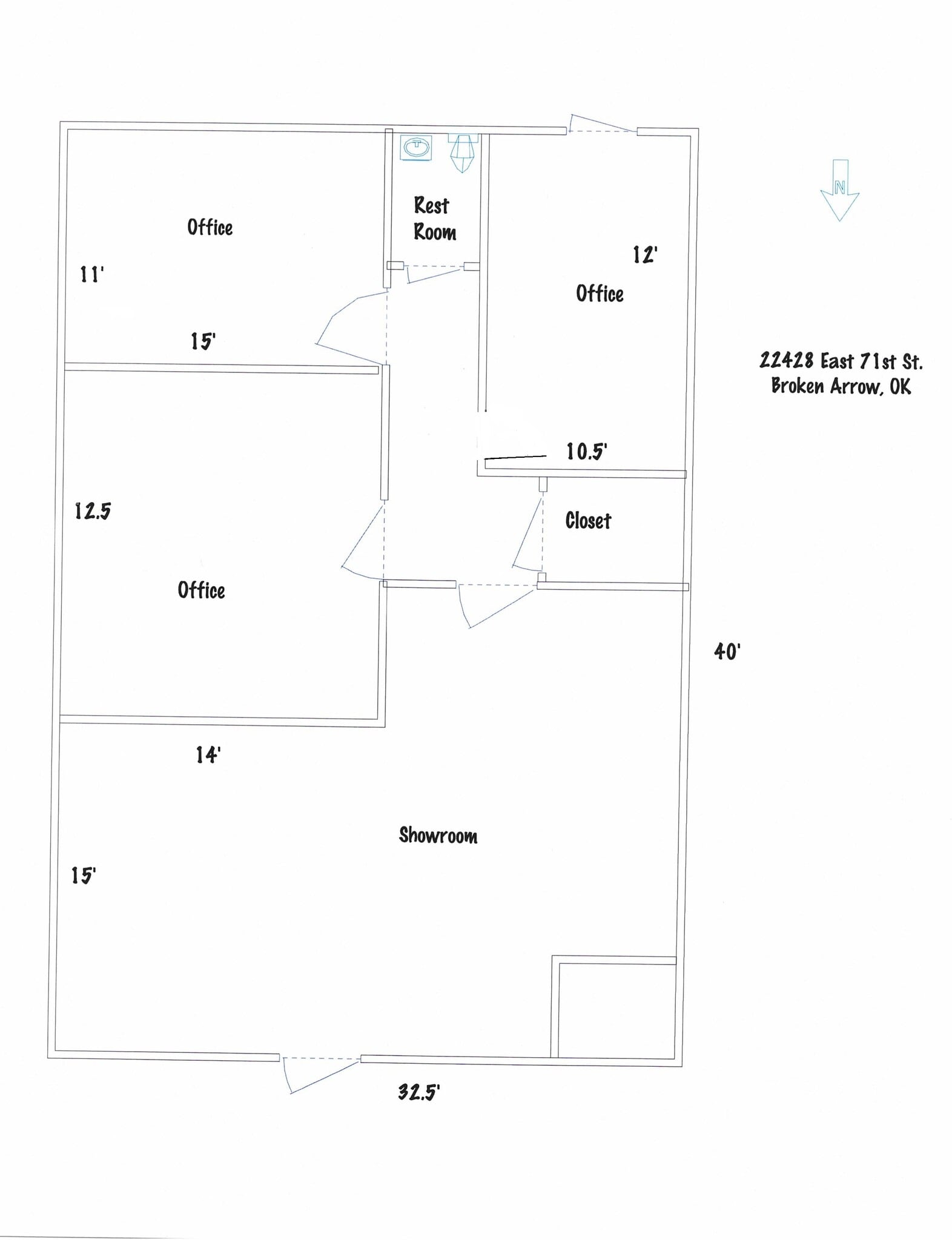 22428 E 71st St, Broken Arrow, OK à louer Plan d’étage– Image 1 sur 1