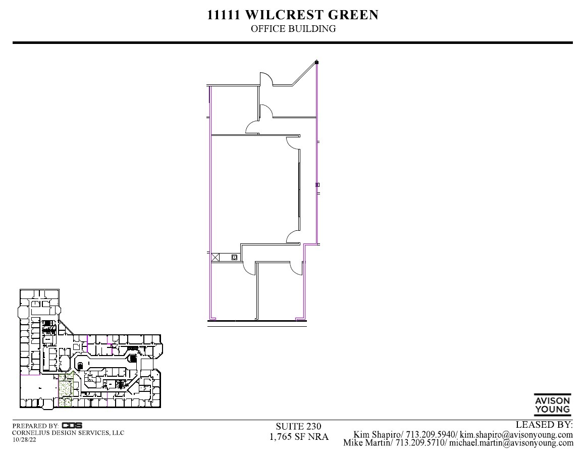 11111 Wilcrest Green Dr, Houston, TX à louer Plan d’étage– Image 1 sur 1