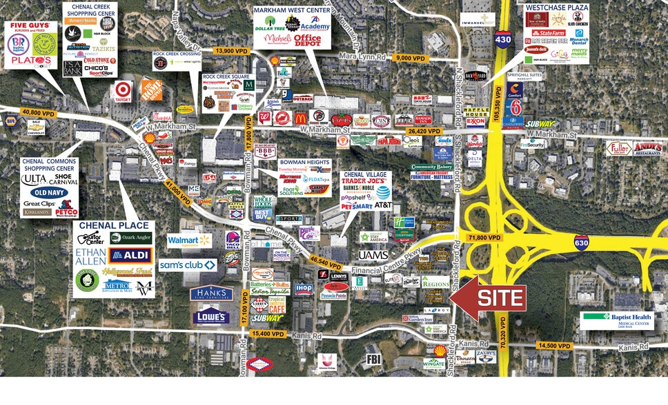 900 S Shackleford Rd, Little Rock, AR à louer - Aérien – Image 2 sur 3