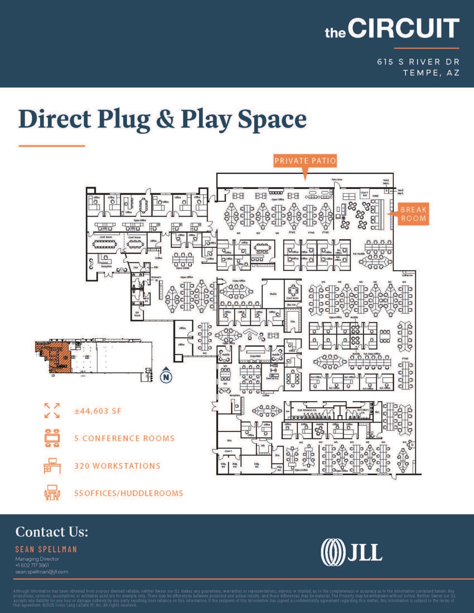 615 S River Dr, Tempe, AZ à louer Plan d’étage– Image 1 sur 1