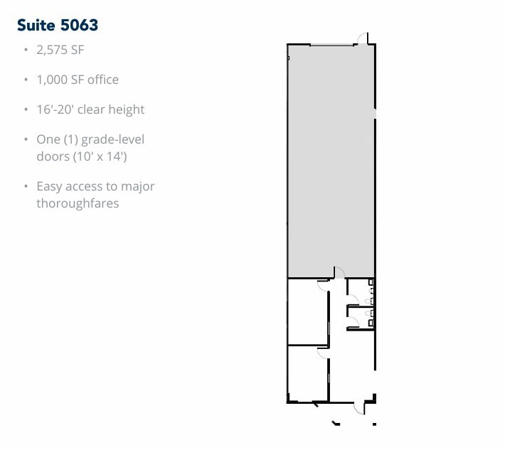 5029-5047 Martin Luther King Fwy, Fort Worth, TX à louer Plan d’étage– Image 1 sur 1