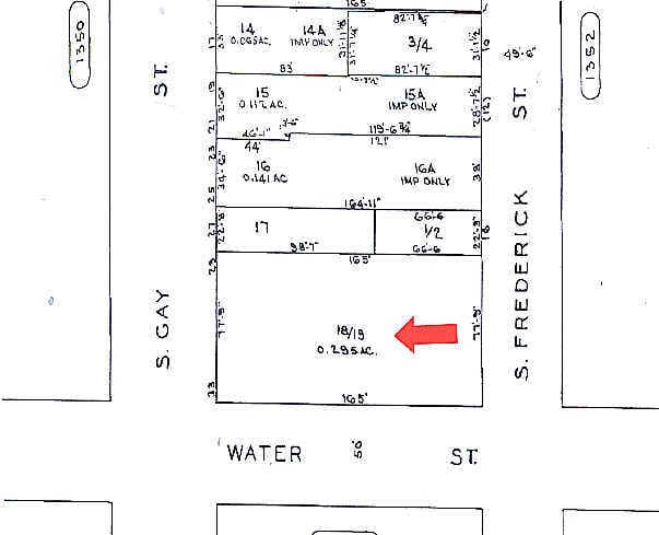 33 S Gay St, Baltimore, MD à vendre - Plan cadastral – Image 2 sur 6