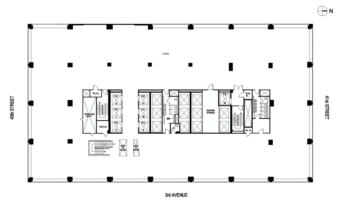 622 Third Ave, New York, NY à louer Plan d’étage– Image 1 sur 3