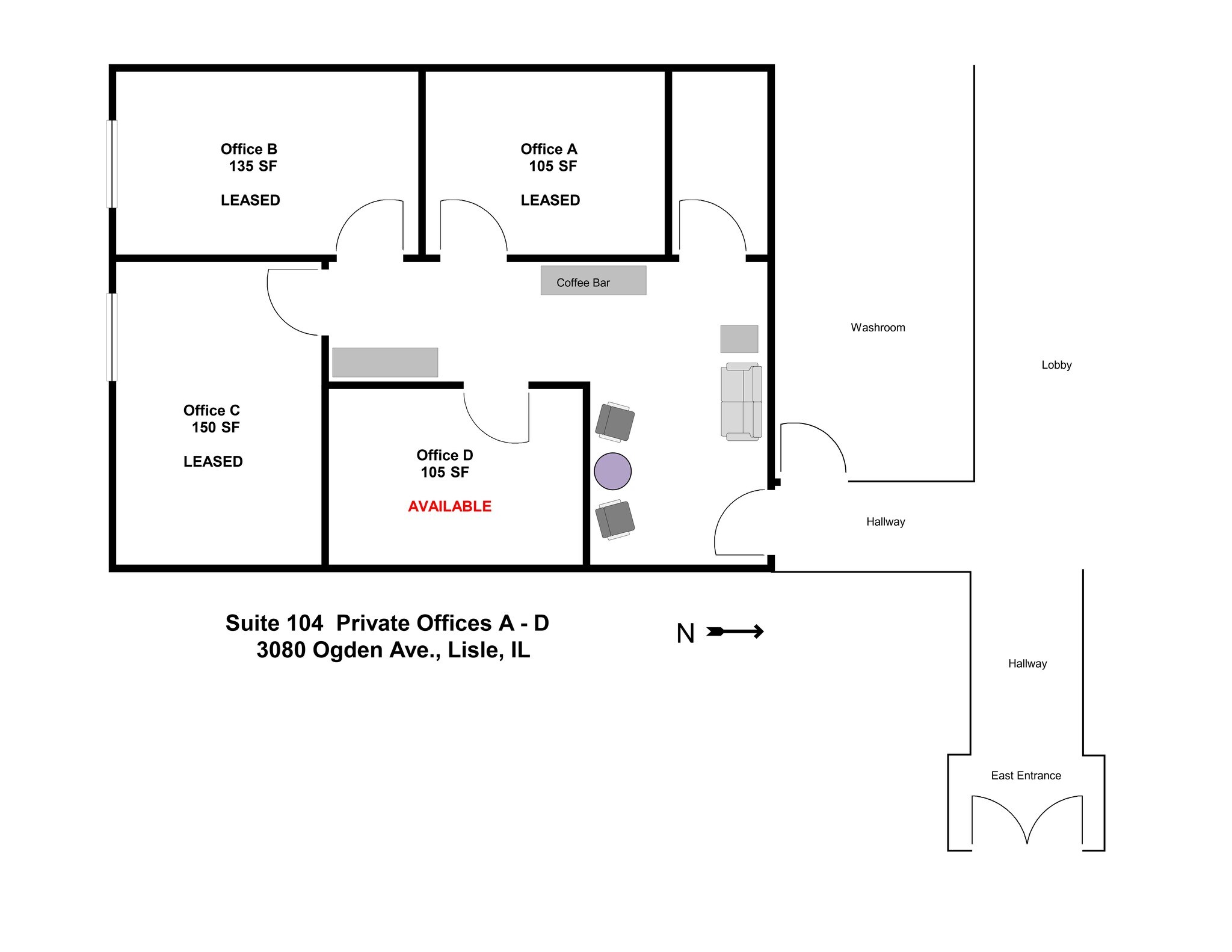 3060-3080 Ogden Ave, Lisle, IL à louer Plan de site– Image 1 sur 1