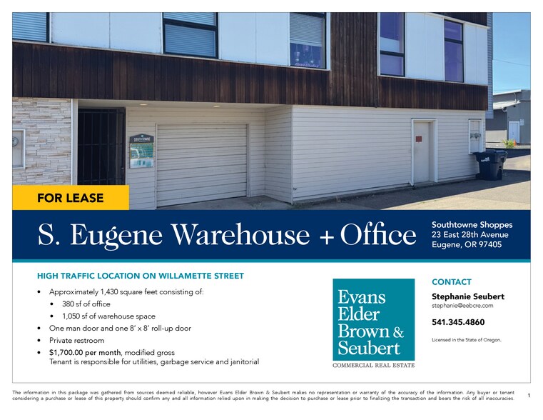 23 E 28th Ave, Eugene, OR à louer - Photo de l’immeuble – Image 3 sur 5