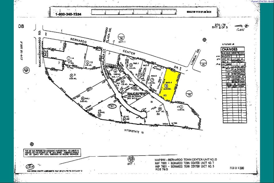 16766 Bernardo Center Dr, San Diego, CA à louer - Plan cadastral – Image 2 sur 18