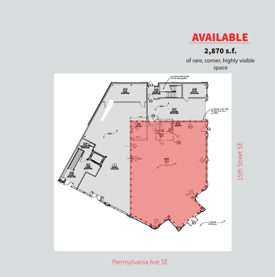 1442 Pennsylvania Ave SE, Washington, DC à louer Plan d’étage– Image 1 sur 1
