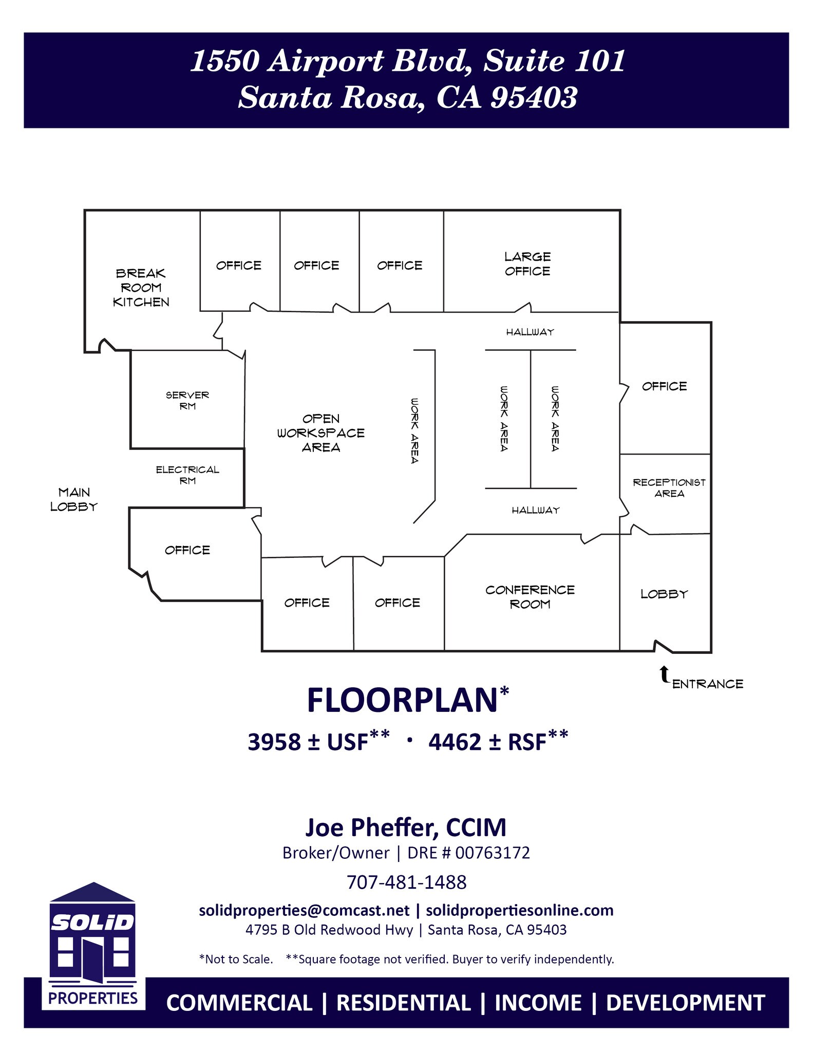 1550 Airport Blvd, Santa Rosa, CA à louer Plan d’étage– Image 1 sur 1