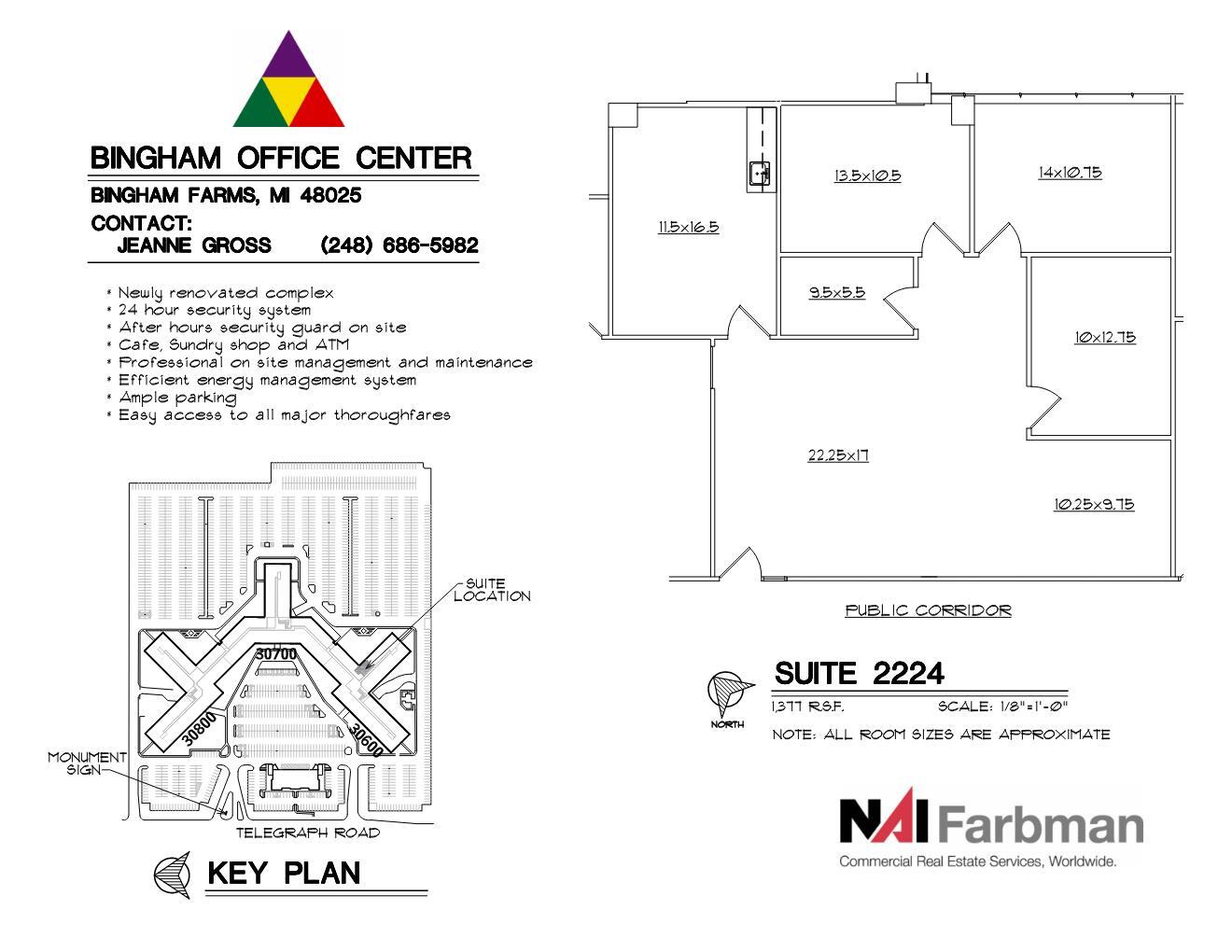 30600-30700 - 30800 Telegraph Rd, Bingham Farms, MI à louer Plan d’étage– Image 1 sur 1