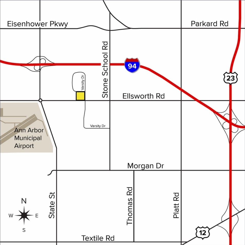 3930-3990 Varsity Dr, Ann Arbor, MI à louer Carte– Image 1 sur 3