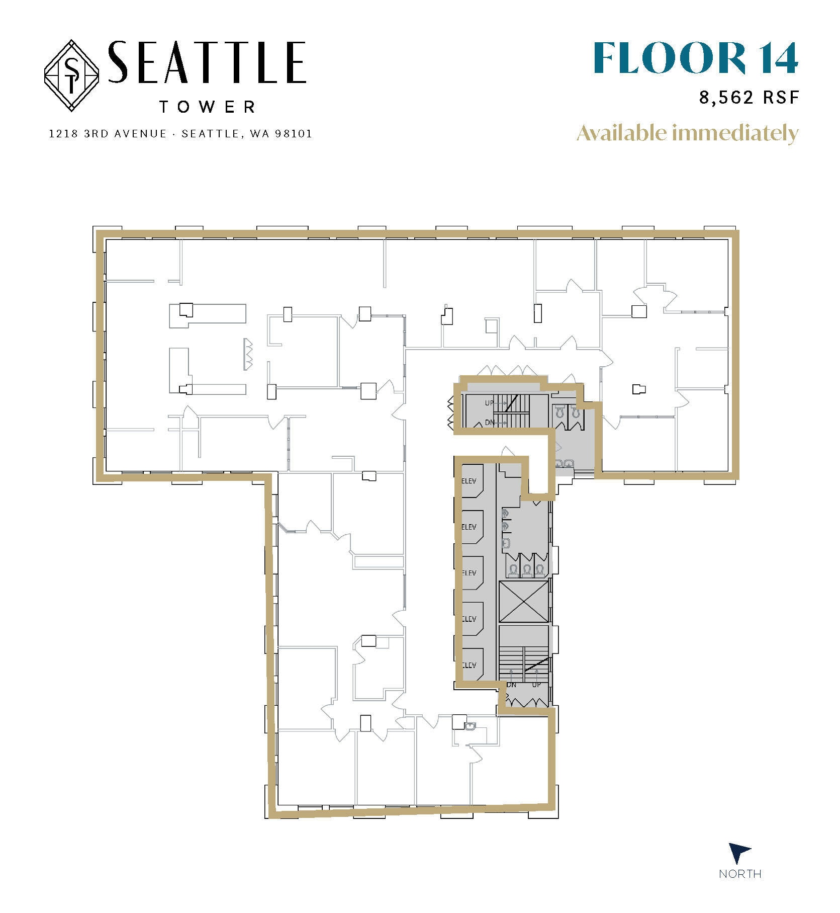 1218 3rd Ave, Seattle, WA à louer Plan d’étage– Image 1 sur 1