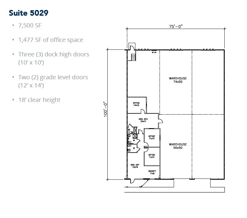 5029-5047 Martin Luther King Fwy, Fort Worth, TX à louer Plan d’étage– Image 1 sur 1