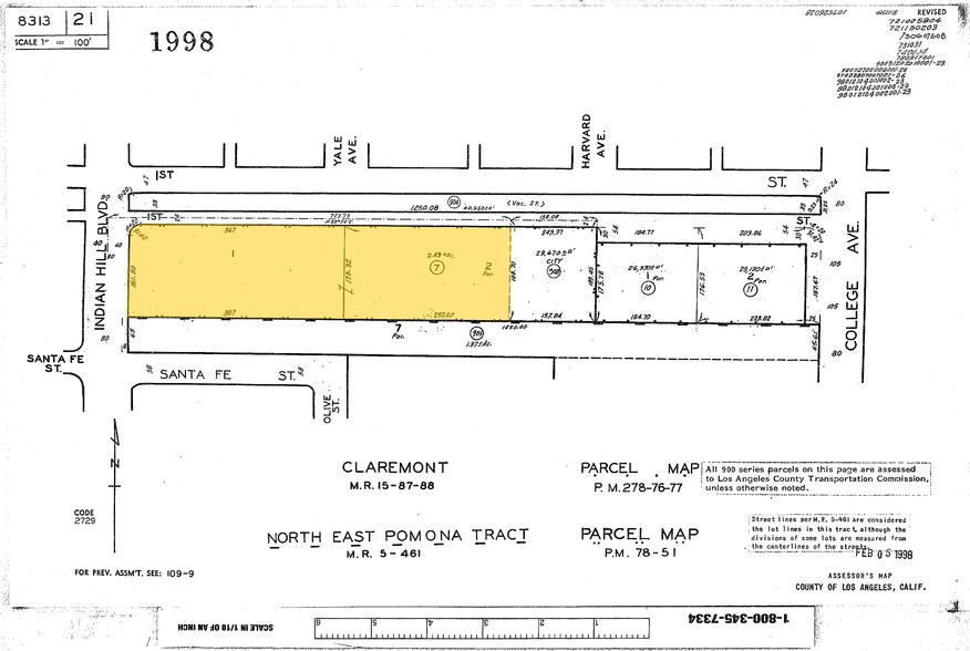 250 W 1st St, Claremont, CA à louer - Plan cadastral – Image 2 sur 5