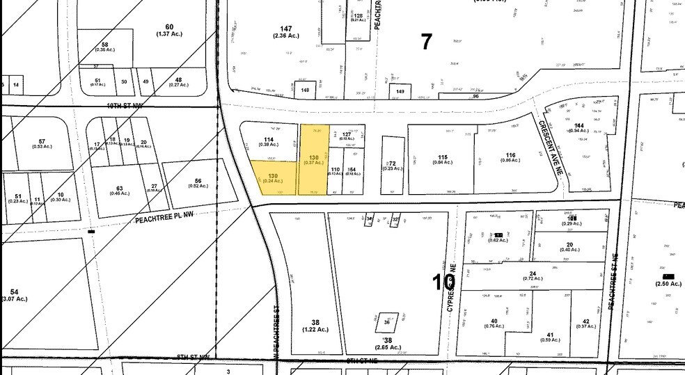 10 Peachtree Pl NE, Atlanta, GA à vendre - Plan cadastral – Image 2 sur 5
