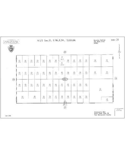 Hinkley Rd, Hinkley, CA à vendre - Plan cadastral – Image 2 sur 2