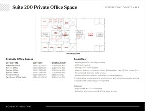 25 Executive Ct, Napa, CA à louer Plan d’étage– Image 1 sur 1