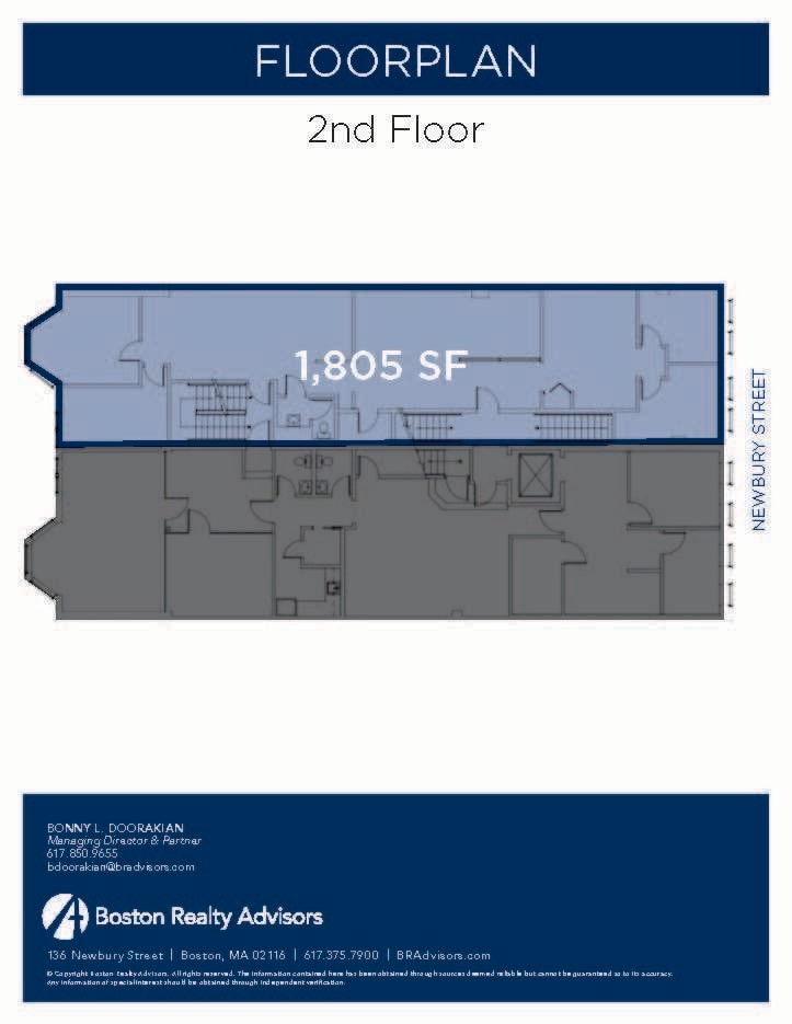333-335 Newbury St, Boston, MA à louer Plan d’étage– Image 1 sur 1