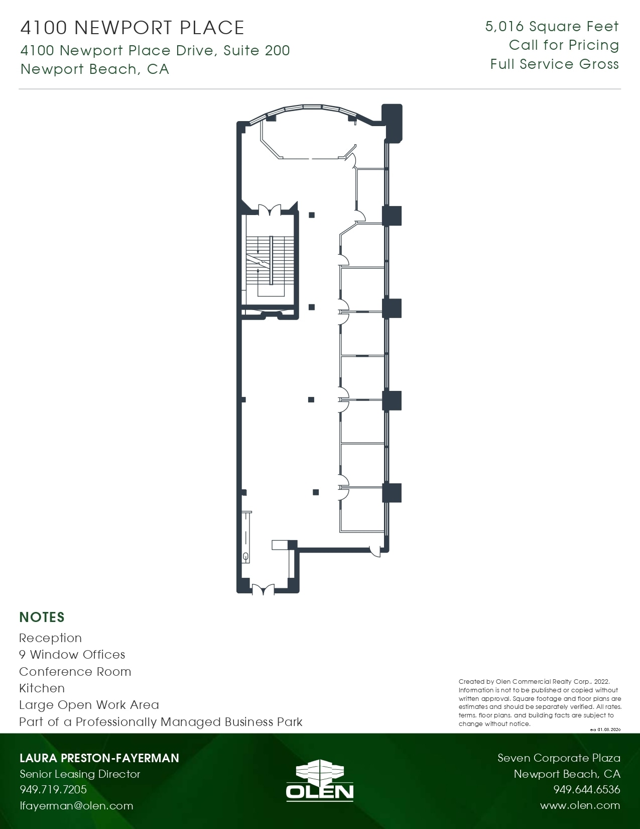4100 Newport Place Dr, Newport Beach, CA à louer Plan d’étage– Image 1 sur 1