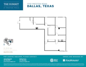 17101 Preston Rd, Dallas, TX à louer Plan d’étage– Image 1 sur 1