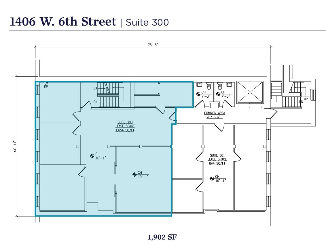 1406 W 6th St, Cleveland, OH à louer Plan d’étage– Image 1 sur 1