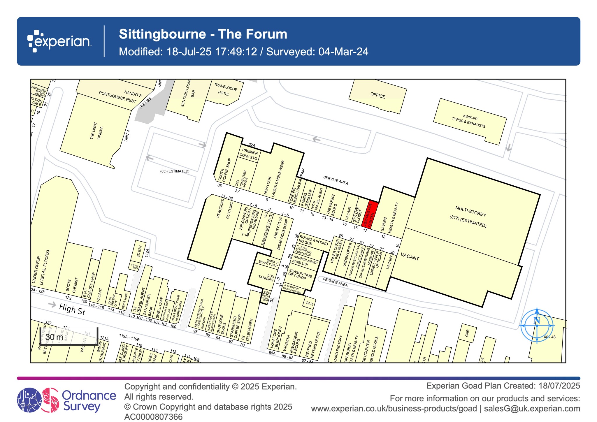 High St, Sittingbourne à louer Plan de site– Image 1 sur 2