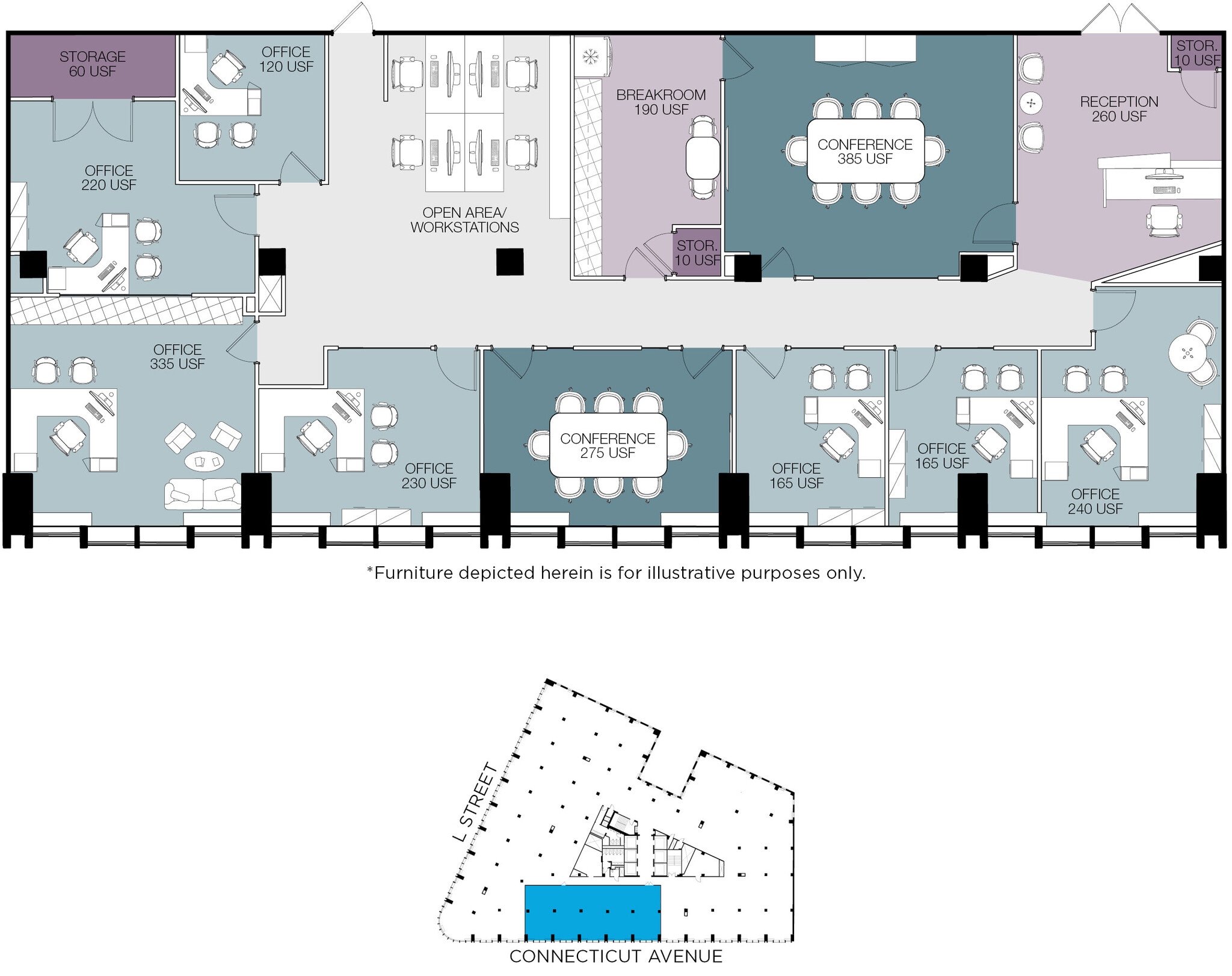 1025 Connecticut Ave NW, Washington, DC à louer Plan d’étage– Image 1 sur 1