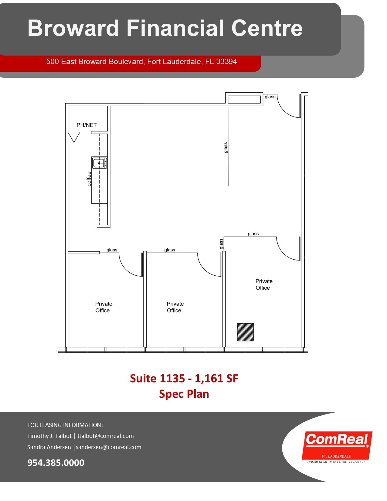 500 E Broward Blvd, Fort Lauderdale, FL à louer Plan d’étage– Image 1 sur 1