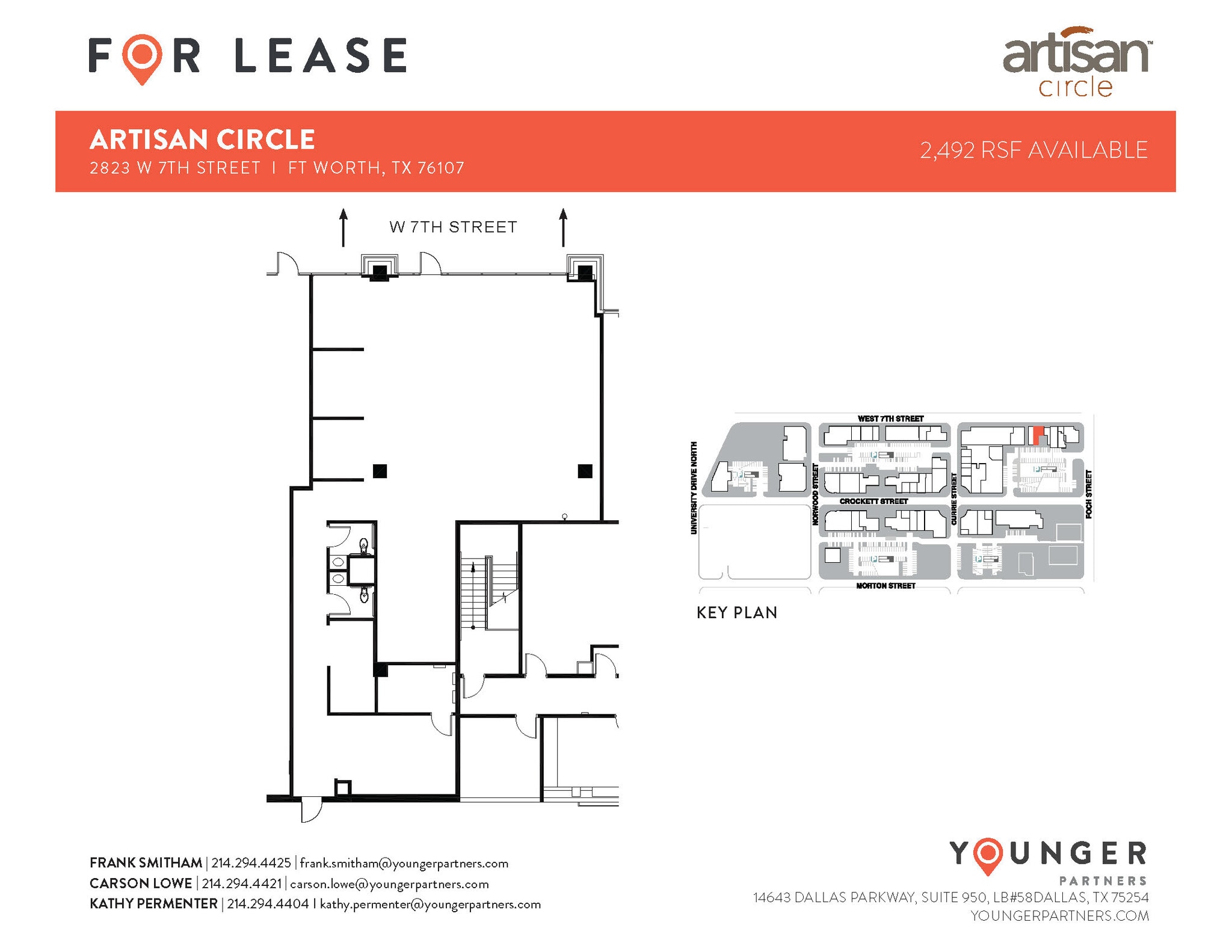 2973 W 7th St, Fort Worth, TX à louer Plan d’étage– Image 1 sur 1