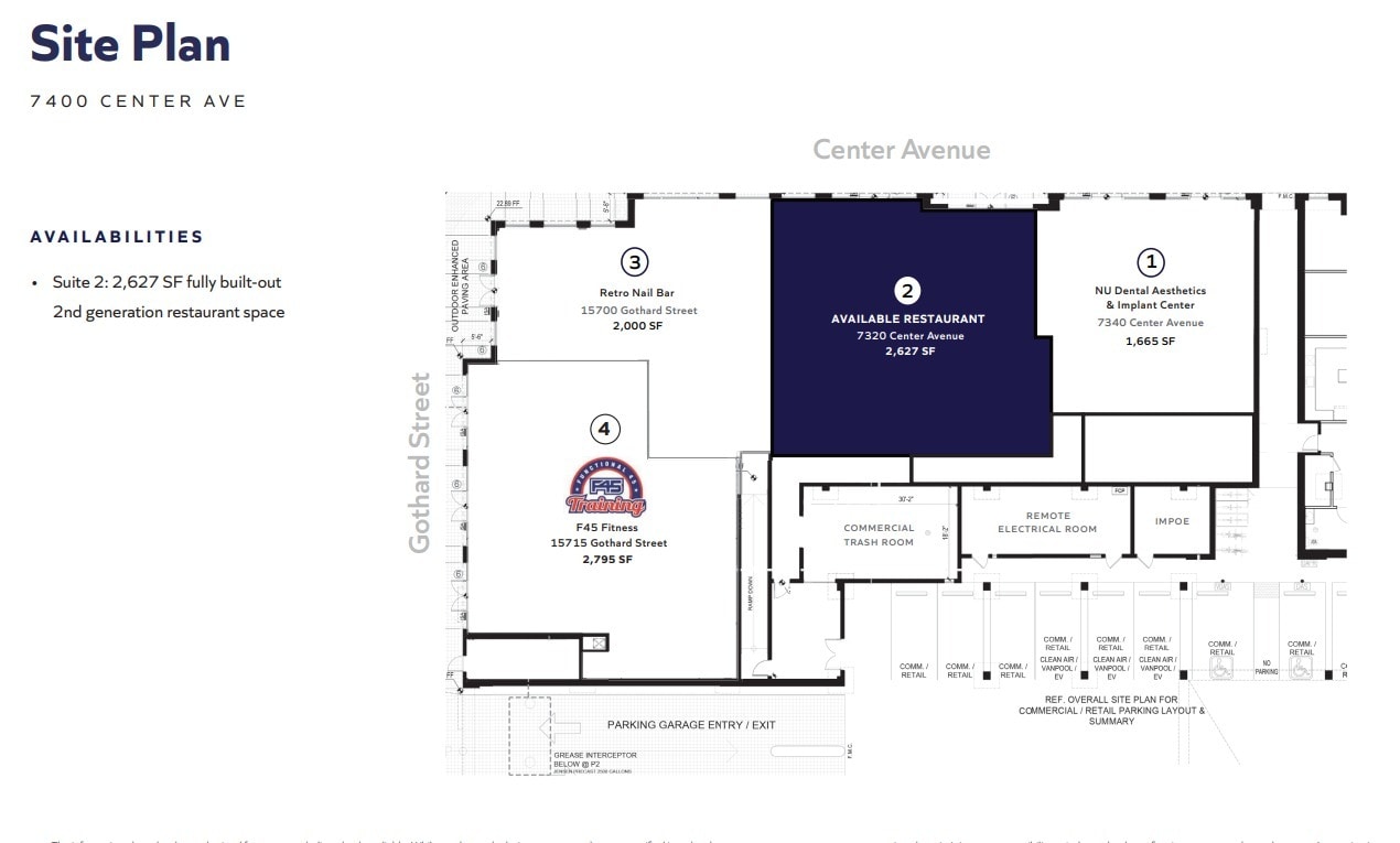 7400 Center Ave, Huntington Beach, CA à louer Plan de site– Image 1 sur 1