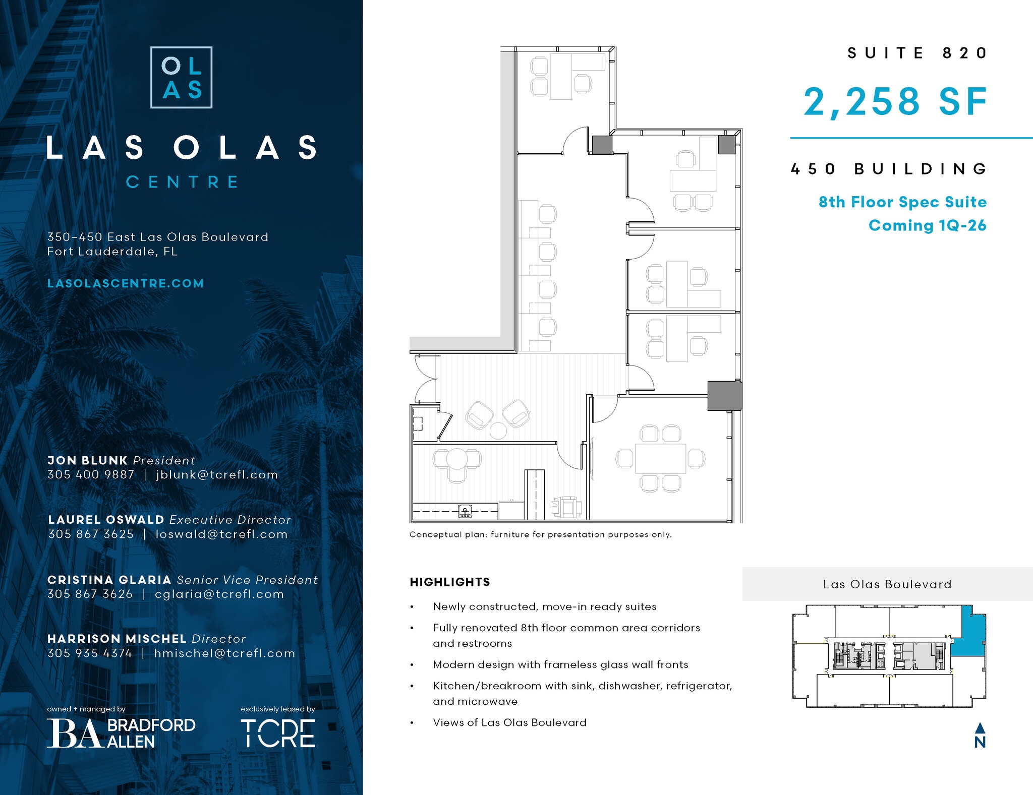 450 E Las Olas Blvd, Fort Lauderdale, FL à louer Plan d’étage– Image 1 sur 2