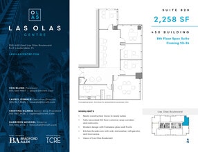 450 E Las Olas Blvd, Fort Lauderdale, FL à louer Plan d’étage– Image 1 sur 2