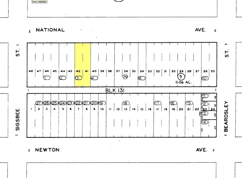1727 National Ave, San Diego, CA à vendre - Plan cadastral – Image 1 sur 1