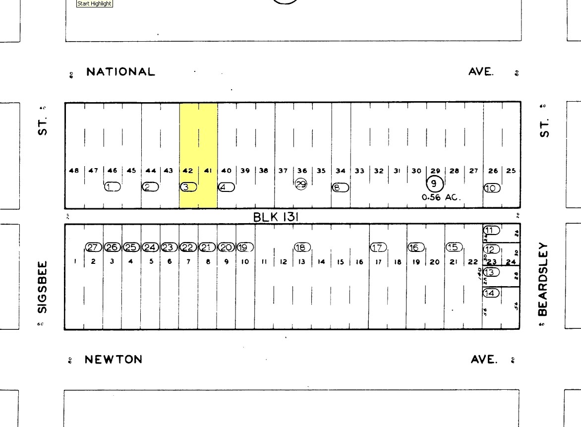 1727 National Ave, San Diego, CA à vendre Plan cadastral– Image 1 sur 2