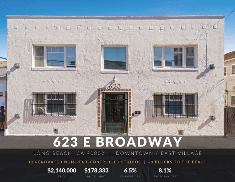 623 E Broadway, Long Beach, CA à vendre - Photo de l’immeuble – Image 1 sur 20