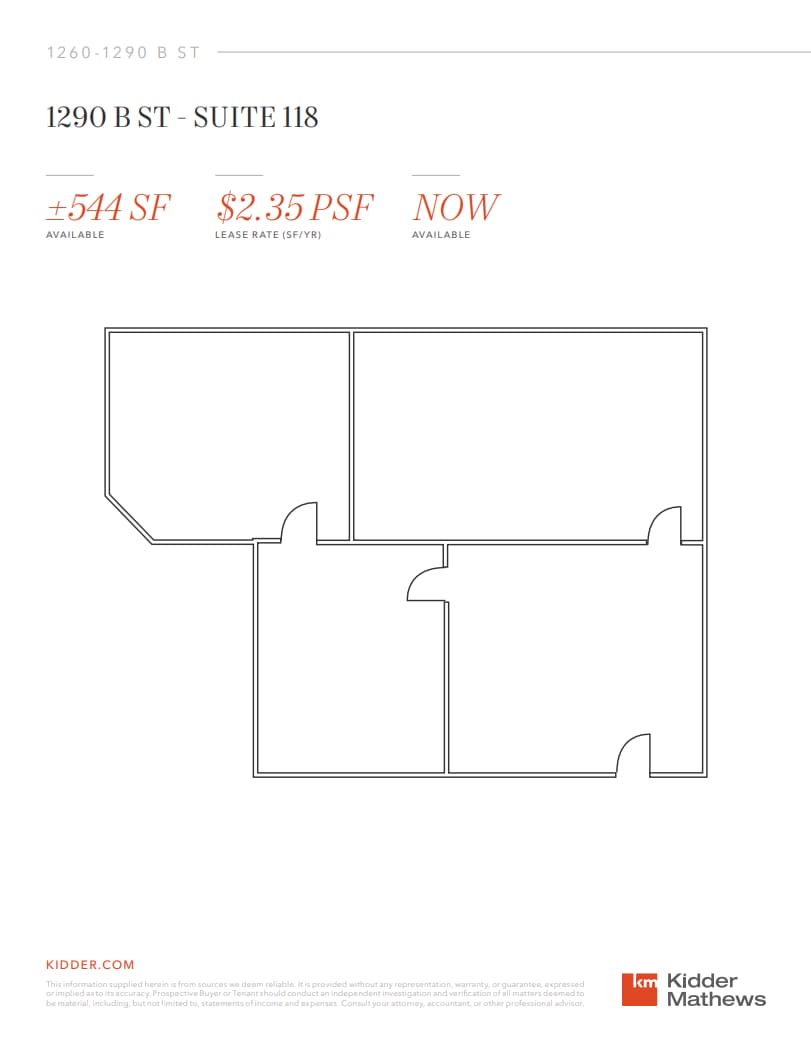 1290 B St, Hayward, CA à louer Plan d’étage– Image 1 sur 1