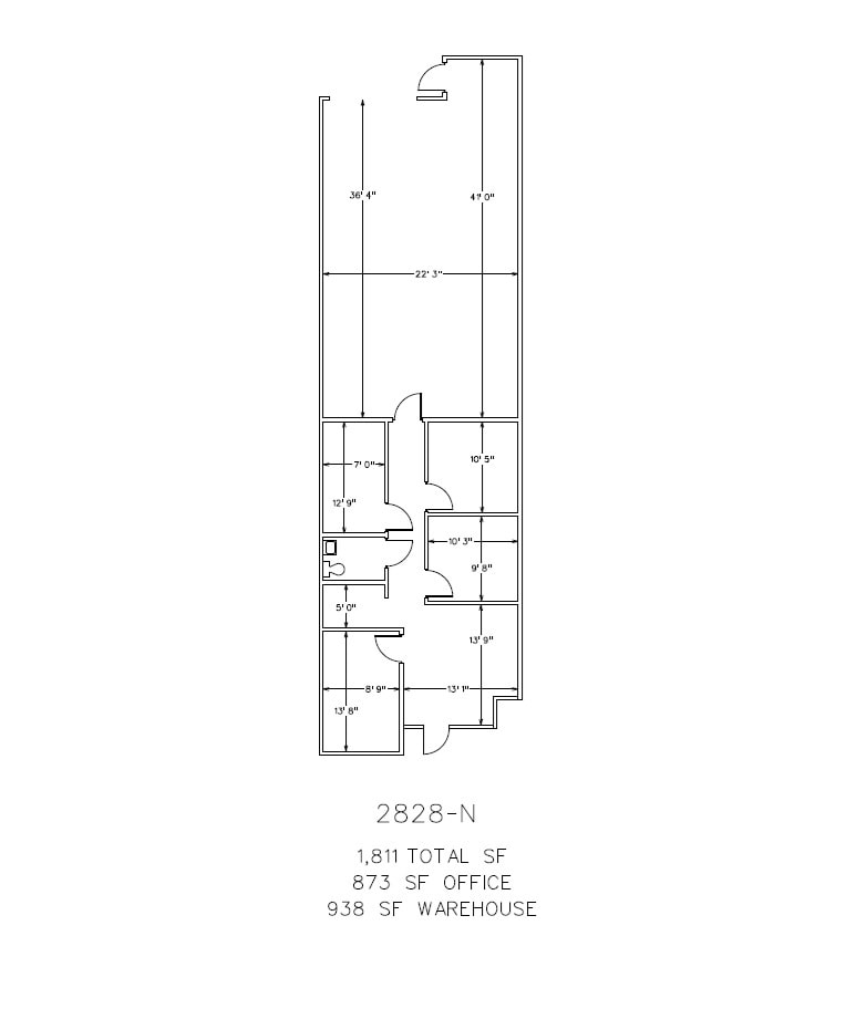 2828 Queen City Dr, Charlotte, NC à louer Plan d’étage– Image 1 sur 1