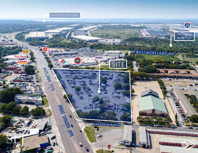 3007-3011 Fort Worth Ave, Dallas, TX à louer - Aérien – Image 3 sur 7