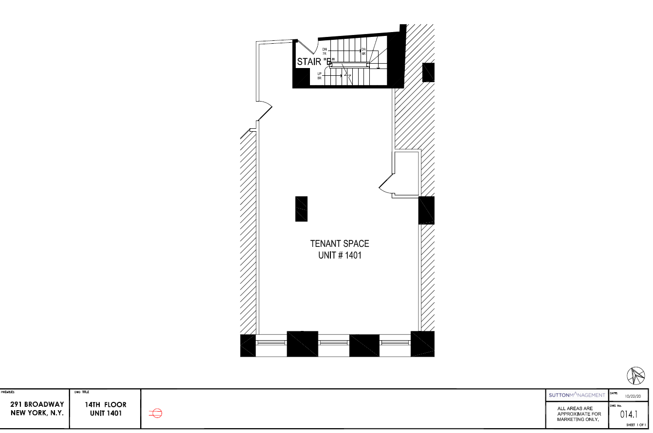 291 Broadway, New York, NY à louer Plan d’étage– Image 1 sur 2