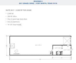 2501-2519 Gravel Dr, Fort Worth, TX à louer Plan d’étage– Image 1 sur 1