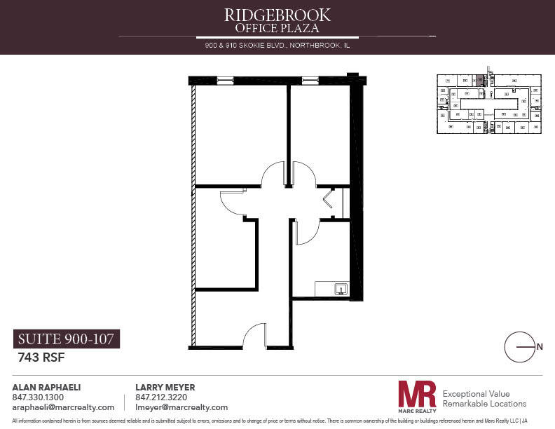 900 Skokie Blvd, Northbrook, IL à louer Plan d’étage– Image 1 sur 1