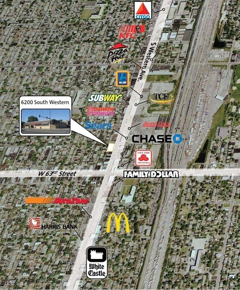 6200 S Western Ave, Chicago, IL à vendre - Aérien – Image 2 sur 2