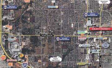1821 S 1st St, Rogers, AR - VUE AÉRIENNE  vue de carte