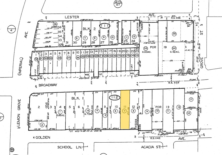 7905-7909 Broadway, Lemon Grove, CA à louer - Plan cadastral – Image 2 sur 5