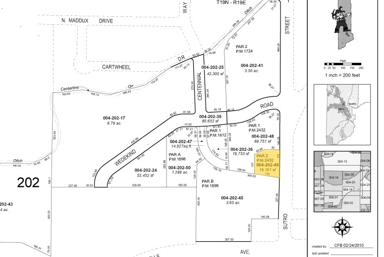 2125 Sutro St, Reno, NV à vendre - Plan cadastral – Image 3 sur 3