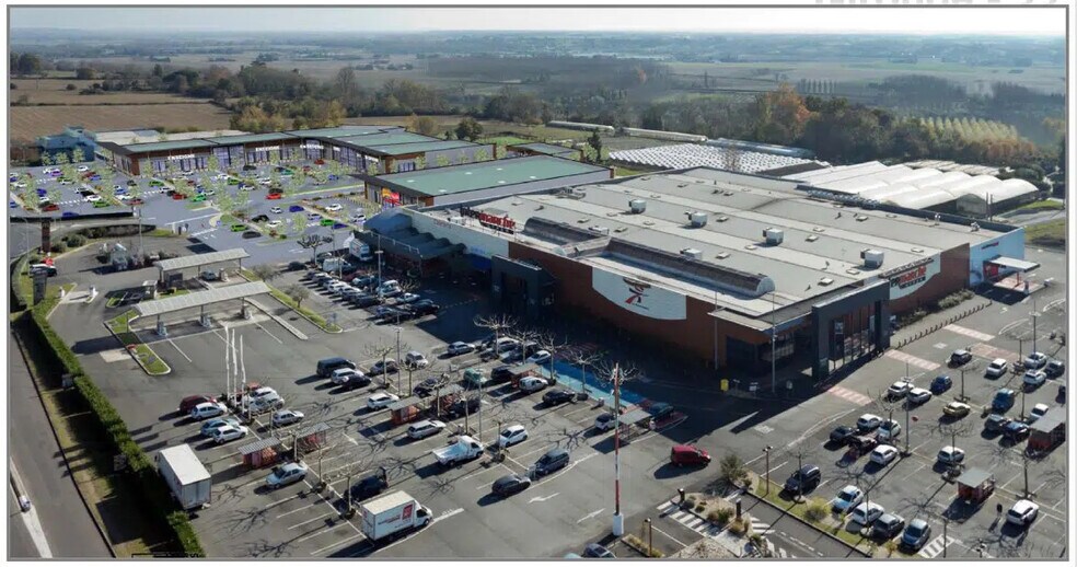 Local commercial dans LA RÉOLE à louer - Aérien – Image 1 sur 2